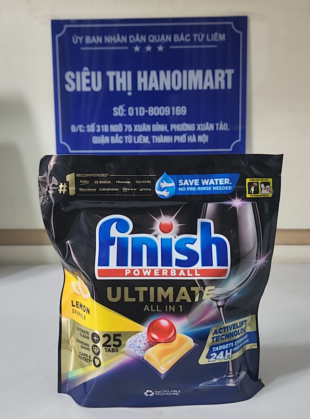 Viên rửa bát Finish All in 1 max Eco 0% 70 viên - 10 chức năng