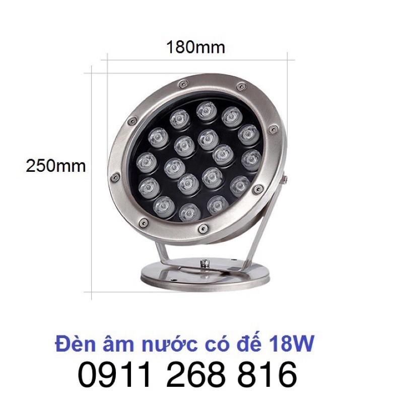 Đèn LED âm nước dạng đế ánh sáng trắng IP 68 chiếu sáng sân vườn hồ coi