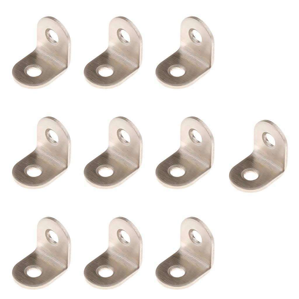 10pcs Corner Brace L Bracket Corner Bracket , Right Angle Brace Brackets Fastener, Stainless Steel, 20/25/30/40/50/65/85/100/125mm
