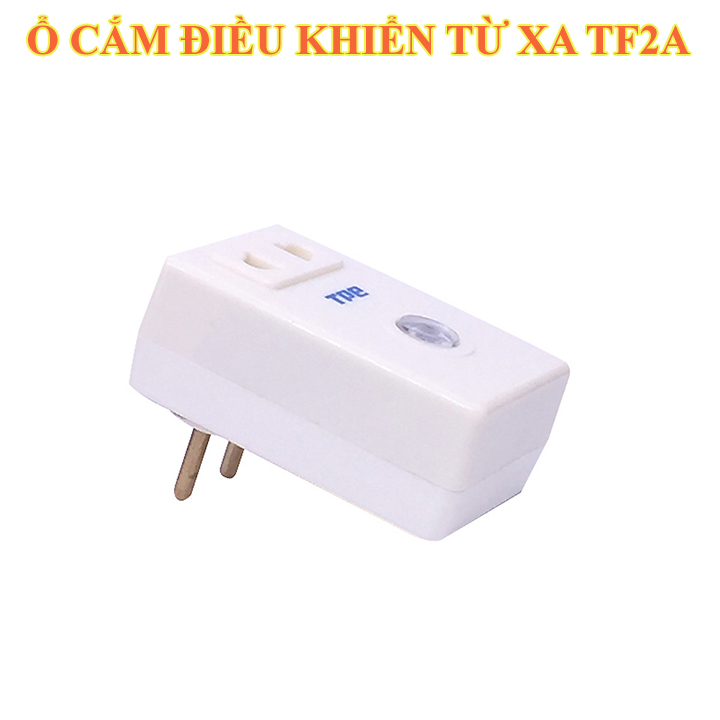 Ổ Cắm Điều Khiển Từ Xa TF2A 2000W, Kèm điều khiển từ xa 4 nút bấm