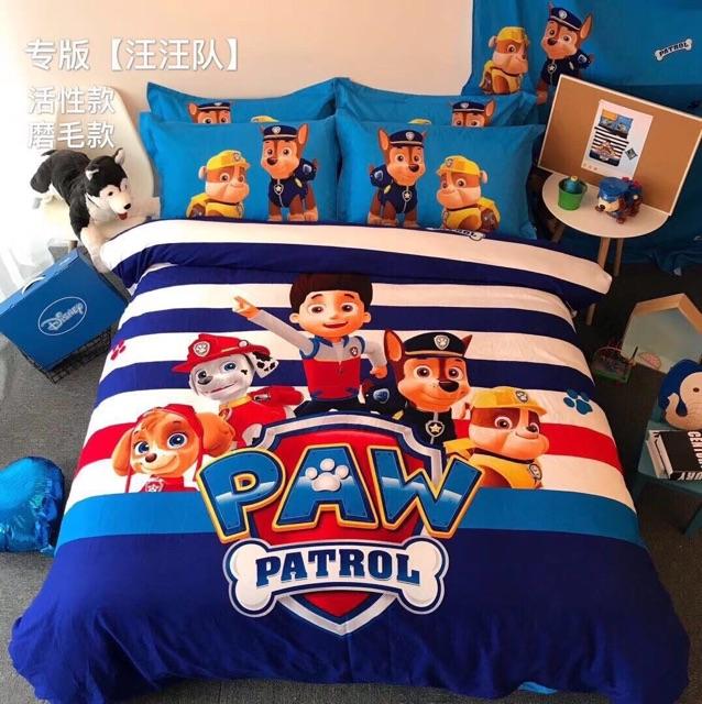 Bộ chăn ga gối cotton lụa Disney