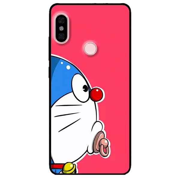 Ốp lưng in cho Xiaomi Redmi Note 6 Pro Mẫu Doremon Nền Hồng