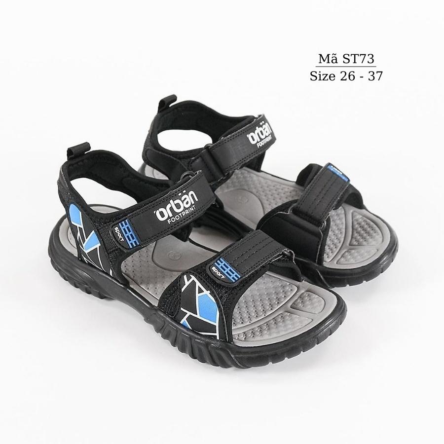 Giày sandal bé trai thể thao Urban FootPrint cao cấp xuất khẩu quai ngang chất êm nhẹ kiểu dán thời trang cho trẻ em nam học sinh 3 - 12 tuổi đi học đi biển chống trơn trượt màu đen xanh khỏe khoắn và năng động NHÍM SHOP ST73