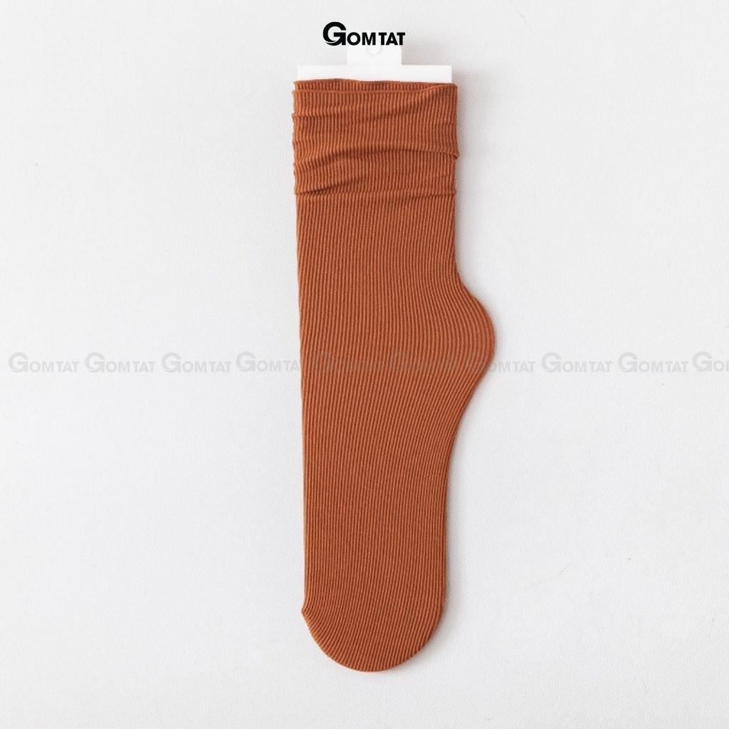 Tất nữ cổ cao trơn nhiều màu, vớ cao cổ nữ chất liệu cotton mềm mại, thoáng mát êm chân - CAOTATGIAY-UYE-7007-1DOI