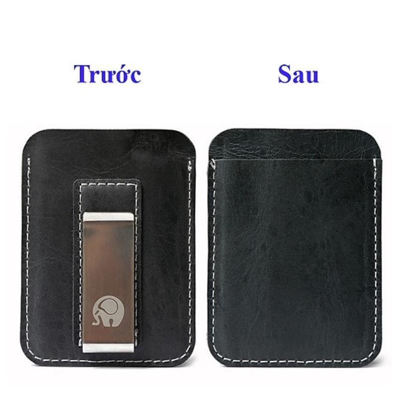 Money Clip Leather Ví Kẹp Tiền Da Thật -LHK