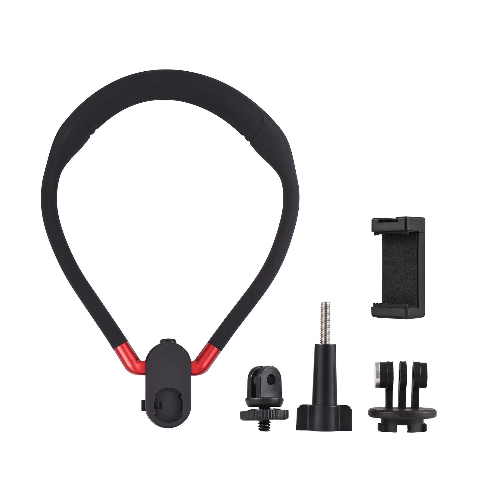 Sports Camera Neck Holder Mount Smartphone Neck Mount Chest Holder with Action Camera Mount Adapter and Phone Holder Replacement for GoPro Hero 11/10/9/8 iPhone 14/13/12/11 Video Recording Accessories
