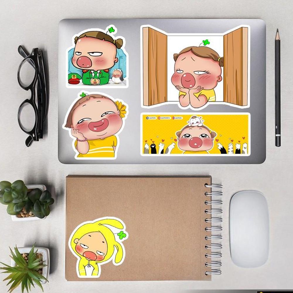 Sticker quỳnh aka Cắt Sẵn Hình Dán Trang Trí Mũ Bảo Hiểm Laptop Điện Thoại Ván Trượt Sổ tay Notebook