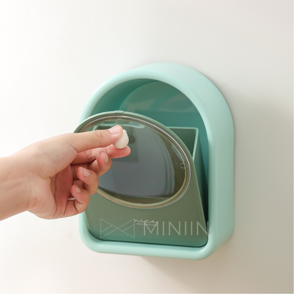 Hộp Đựng Bông Tẩy Trang, Cột Tóc, Tăm Bông Treo Tường Thông Minh - Hàng Loại 1 - Chính Hãng MINIIN