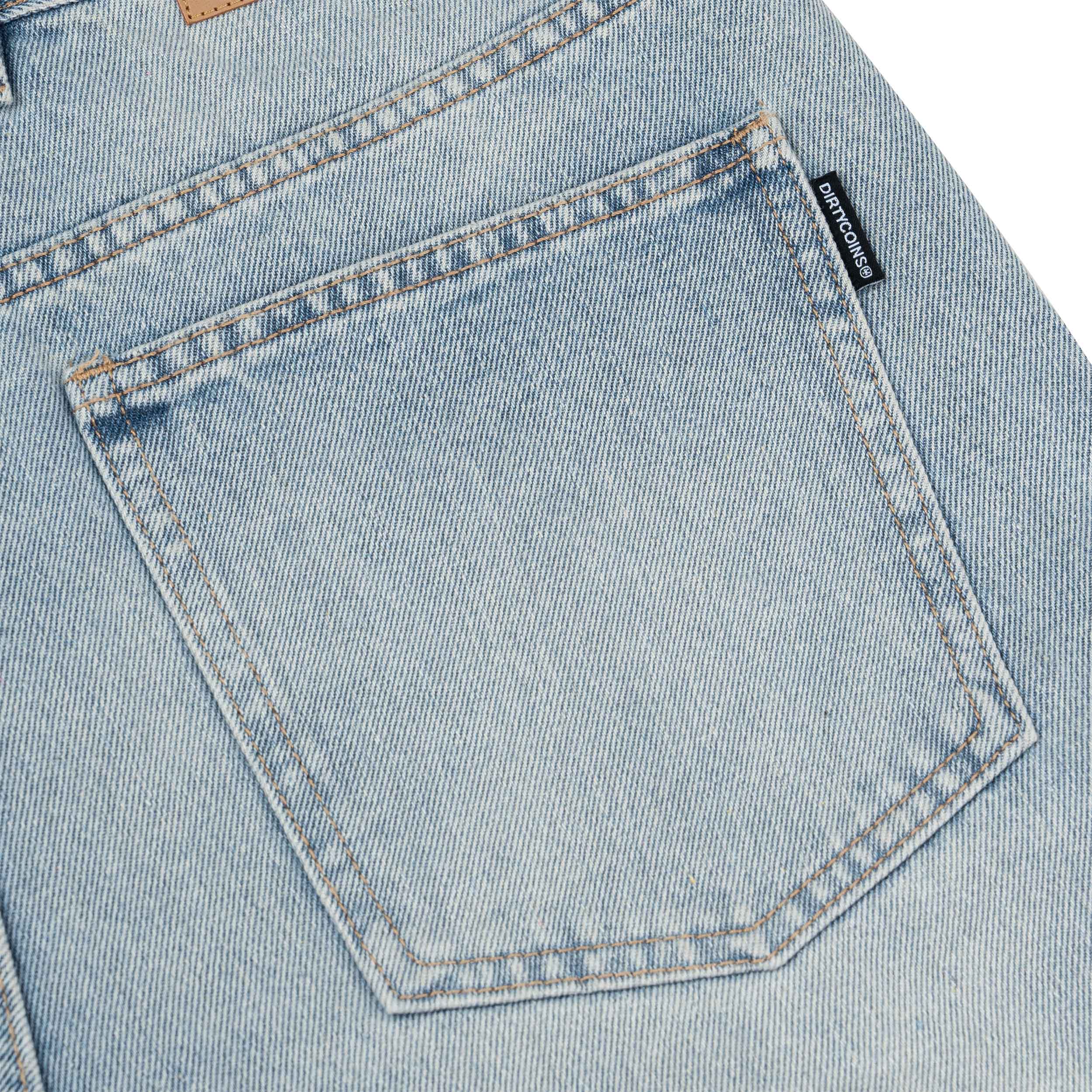 Quần DirtyCoins Denim Shorts Studs - Blue Wash