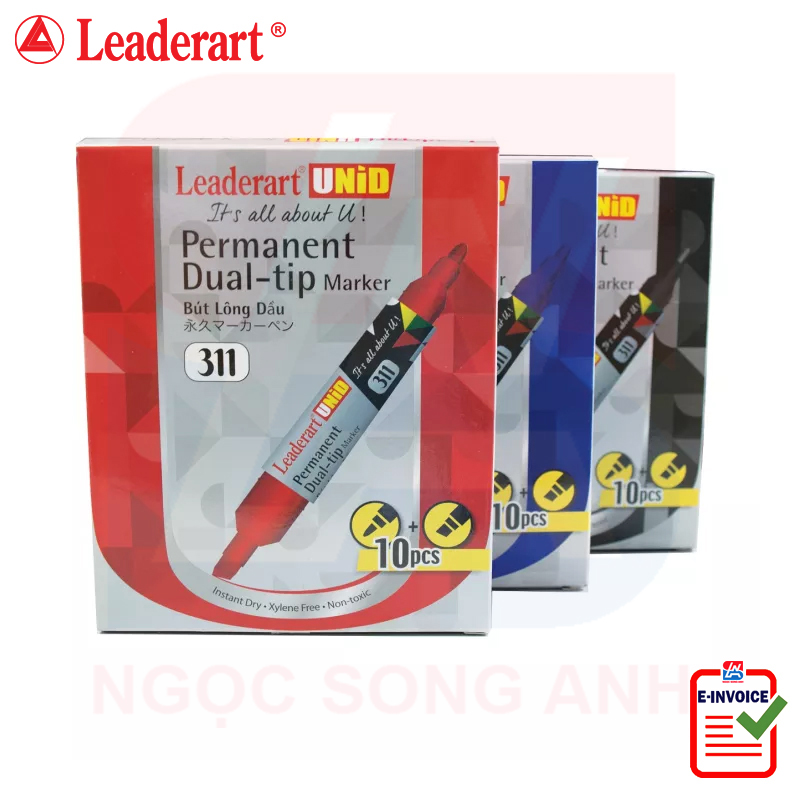 Bút Lông Dầu Leaderart UNID 311 - Hộp 10 chiếc