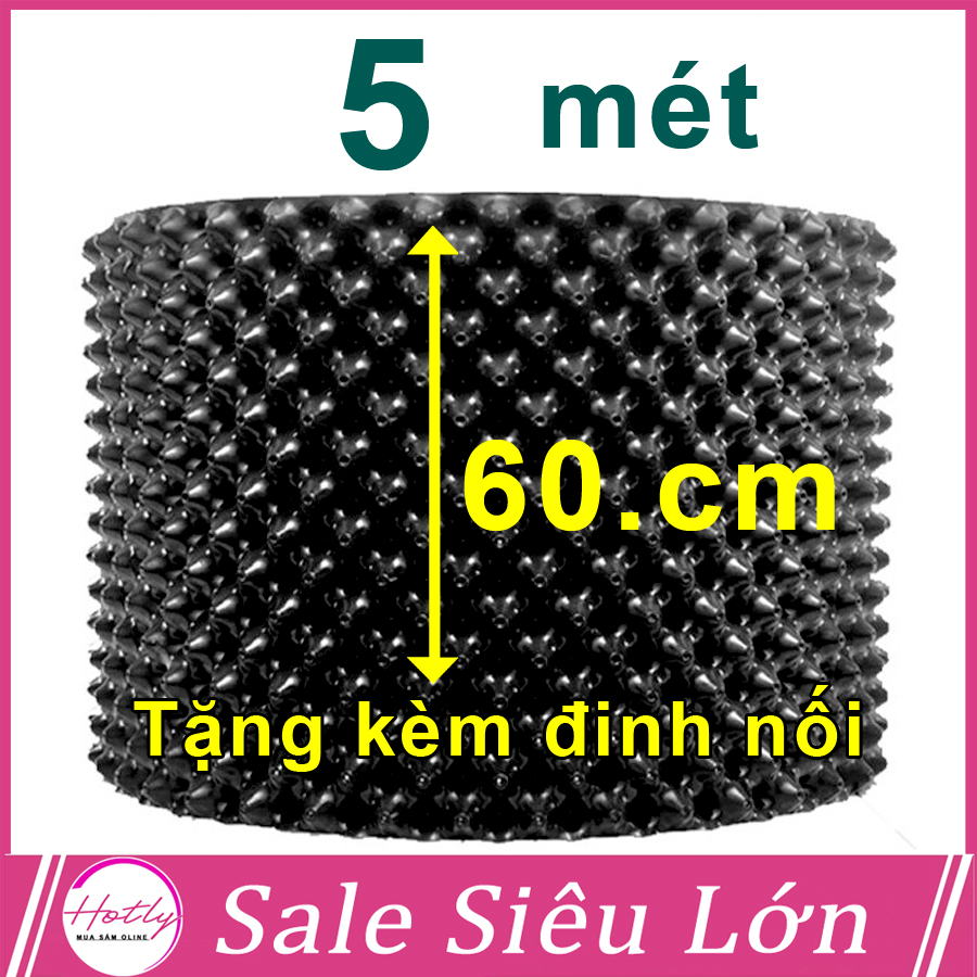 5 MÉT Bầu ươm cây V6 CAO 60CM dày 6mm, cắt theo mét dài khách đặt, tặng ốc vít-77903