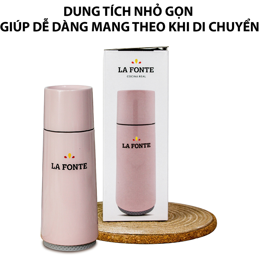 Bình Giữ Nhiệt La Fonte (370ml) Màu Hồng - 000891