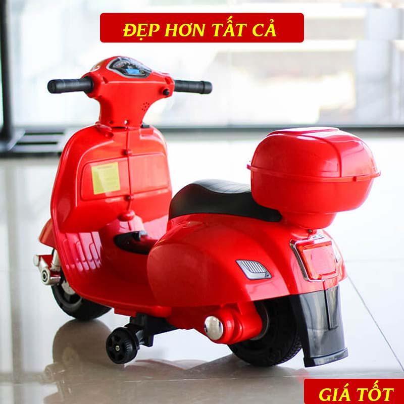 Xe Máy Điện Đồ Chơi Vespa Loại Nhỏ Cho Bé 2 Tuổi Trở Lên Cực Dễ Thương, Bảo Hành 12 Tháng