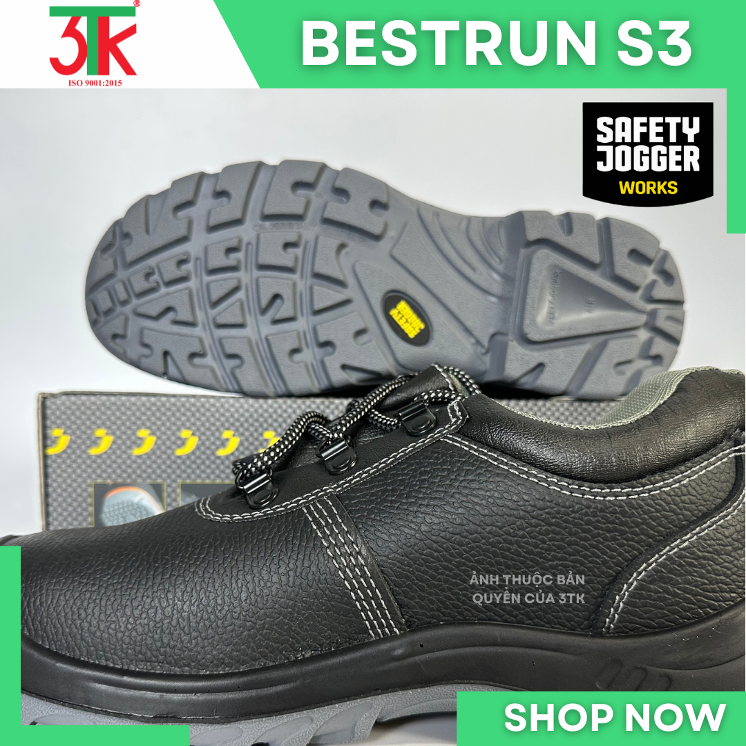 Giày Bảo Hộ Lao Động Safety Jogger Bestrun S3  Bestboy S3  Da Cao Cấp chống đinh  Chống Trơn Trượt, Chống Va Đập, Chống Tĩnh Điện Sử Dụng trong Công Trình Xây Dựng