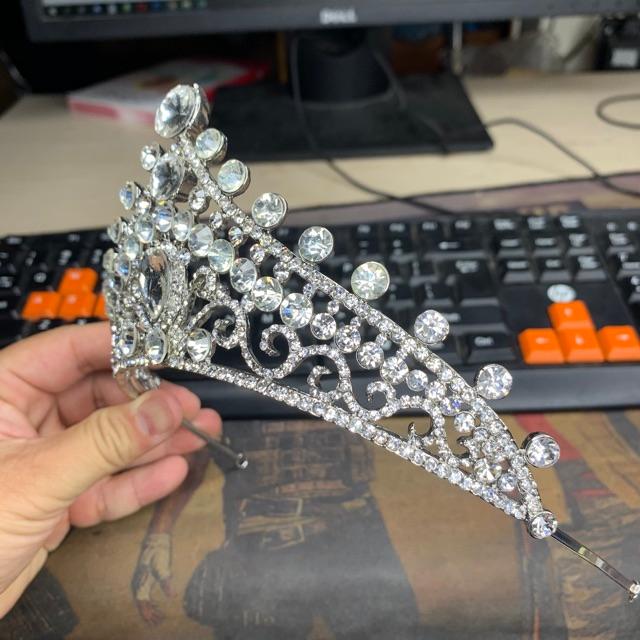 Vương miện cô dâu 2020 chóp đá tròn cao 7,5cm GiangPKC