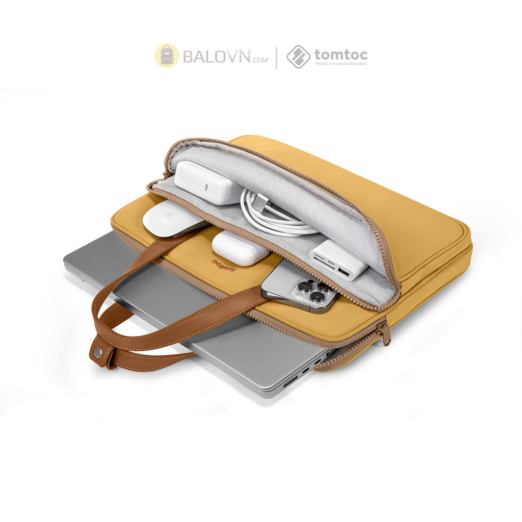 Túi Đeo Nữ Tomtoc H22C1 Premium Theher Shoulder Bag MB 13”/14”, ULTRABOOK 13″ - Hàng chính hãng