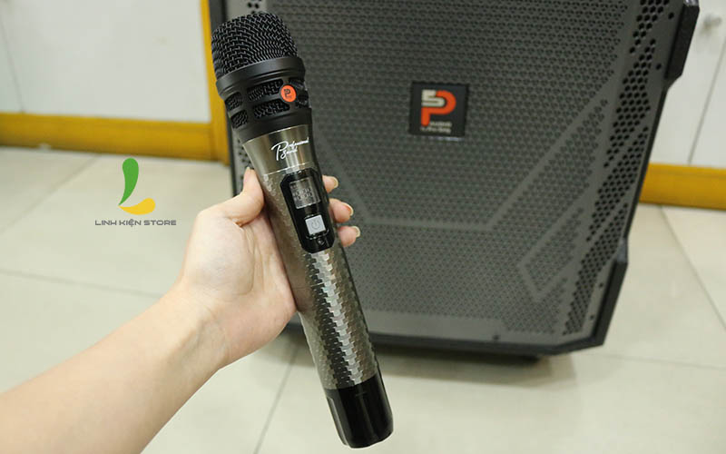 Loa kéo Prosing W15 Super 10 - Loa di động thùng gỗ công suất cực đại 800W kèm micro không dây hát karaoke âm thanh chất lượng cao - Hàng nhập khẩu