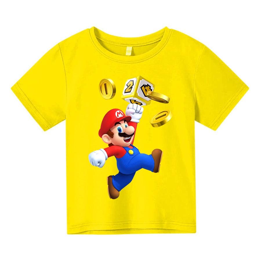 Áo thun trẻ em mario money Có size người lớn, King Cotton