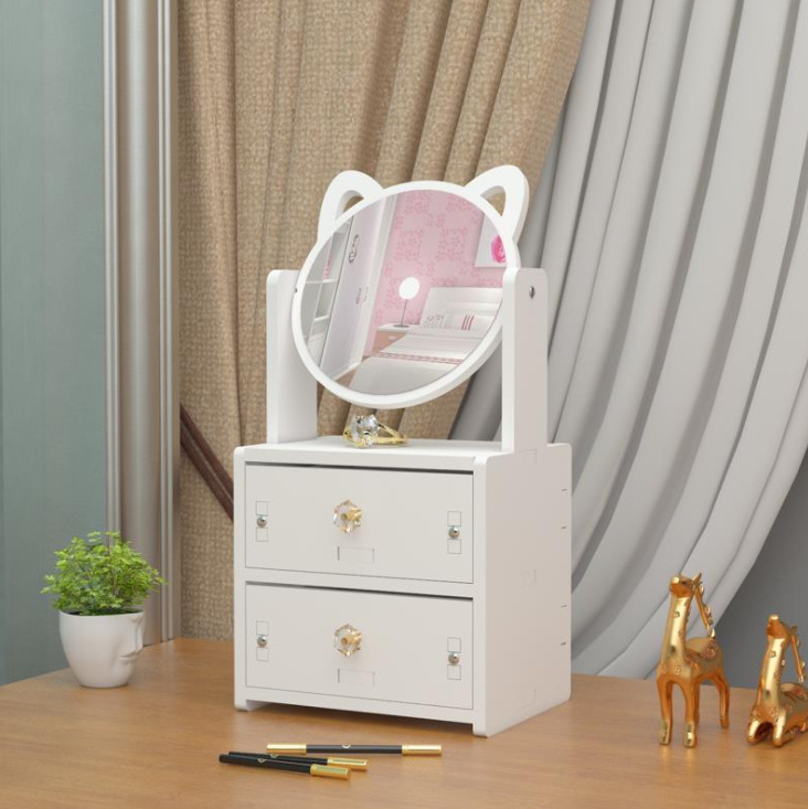 Kệ đựng trang sức 2 tầng có gương