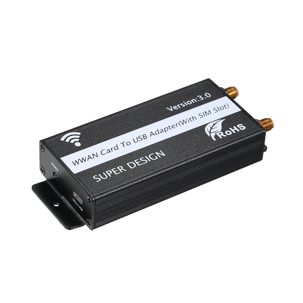 Bộ Chuyển Đổi Thẻ Wwan Sang USB Có Khe Cắm Thẻ Sim Với Cáp Micro USB Female Sang USB 2.0 Male