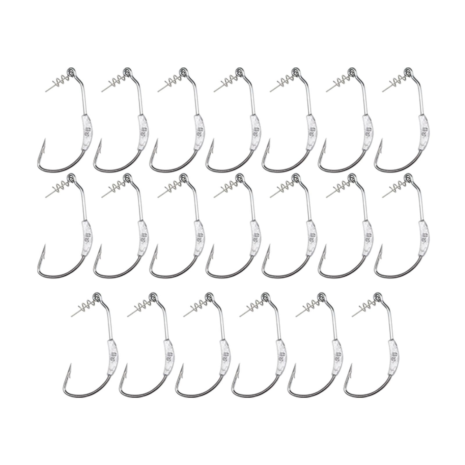 20x Fishing Hooks Catfish Hooks Fish Hooks Carbon Steel Hooks Weighted Hooks