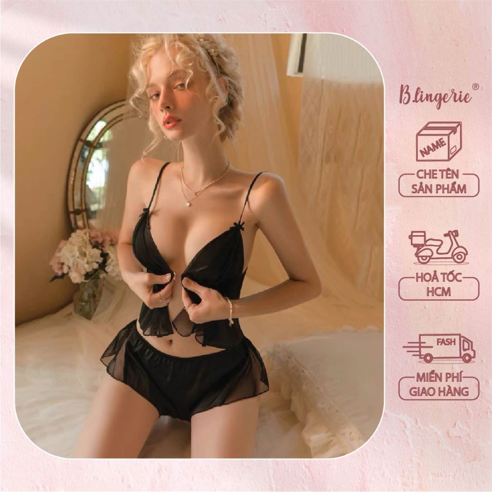 Bộ Đồ Ngủ Xẻ Tà Quý Phái (Không Kèm Áo Choàng) - B.Lingerie