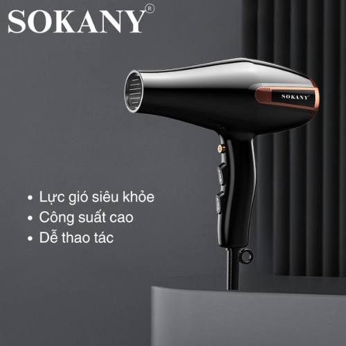 Máy sấy tóc 2 chiều nóng lạnh SOKANY SK14017 sấy tạo kiểu với công suất lớn 2400W, giúp tóc bóng mượt, khỏe mạnh chỉ trong nháy mắt - HÀNG CHÍNH HÃNG - DELIYA