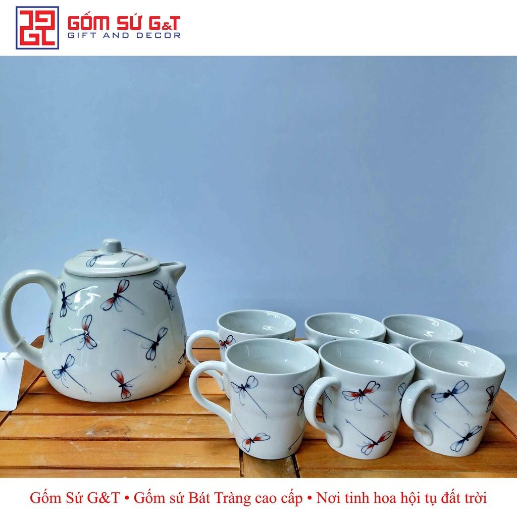 Bộ tích trà G&amp;T vẽ chuồn kim