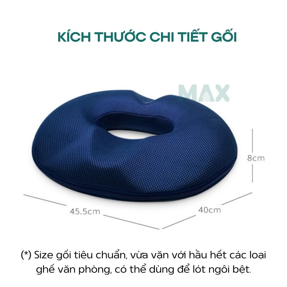 Gối Lót Ngồi Y Tế Hình Chữ O Bằng Cao Su Non Phòng Bệnh Trĩ Giảm Đau Xương Cụt
