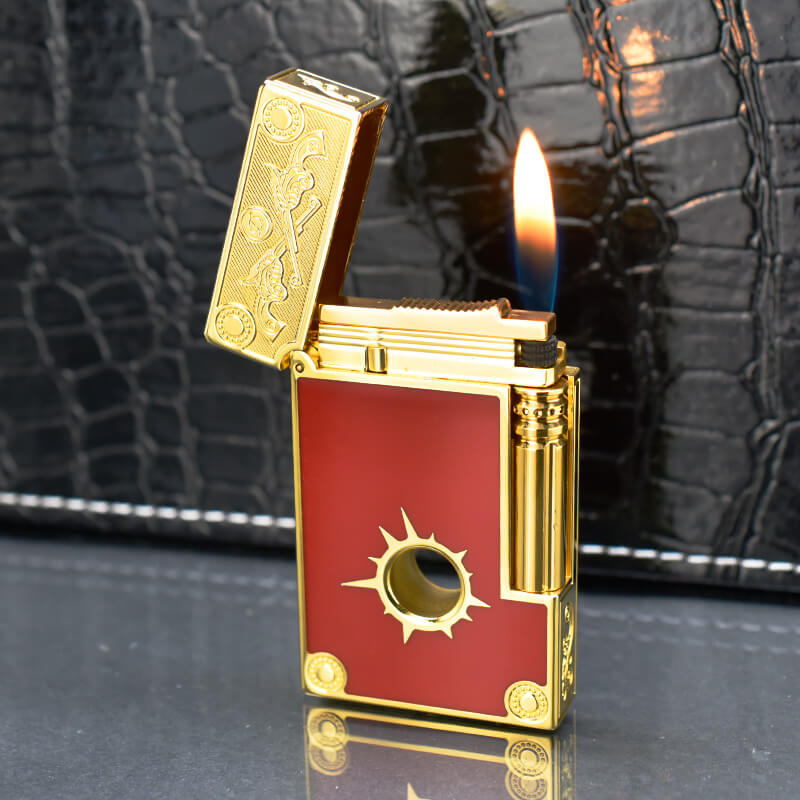 Hộp Quẹt Bật Lửa Gas Đá Điệp Viên 007 Lỗ Thủng Supper D200Đ/X Họa Tiết Hoa Văn Cách Điệu Ở Phần Nắp