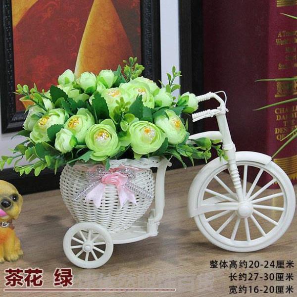 Giỏ hoa gắn xe đạp để bàn, kệ tủ trang trí độc đáo, xe đạp hoa hướng dương (nhiều mẫu)