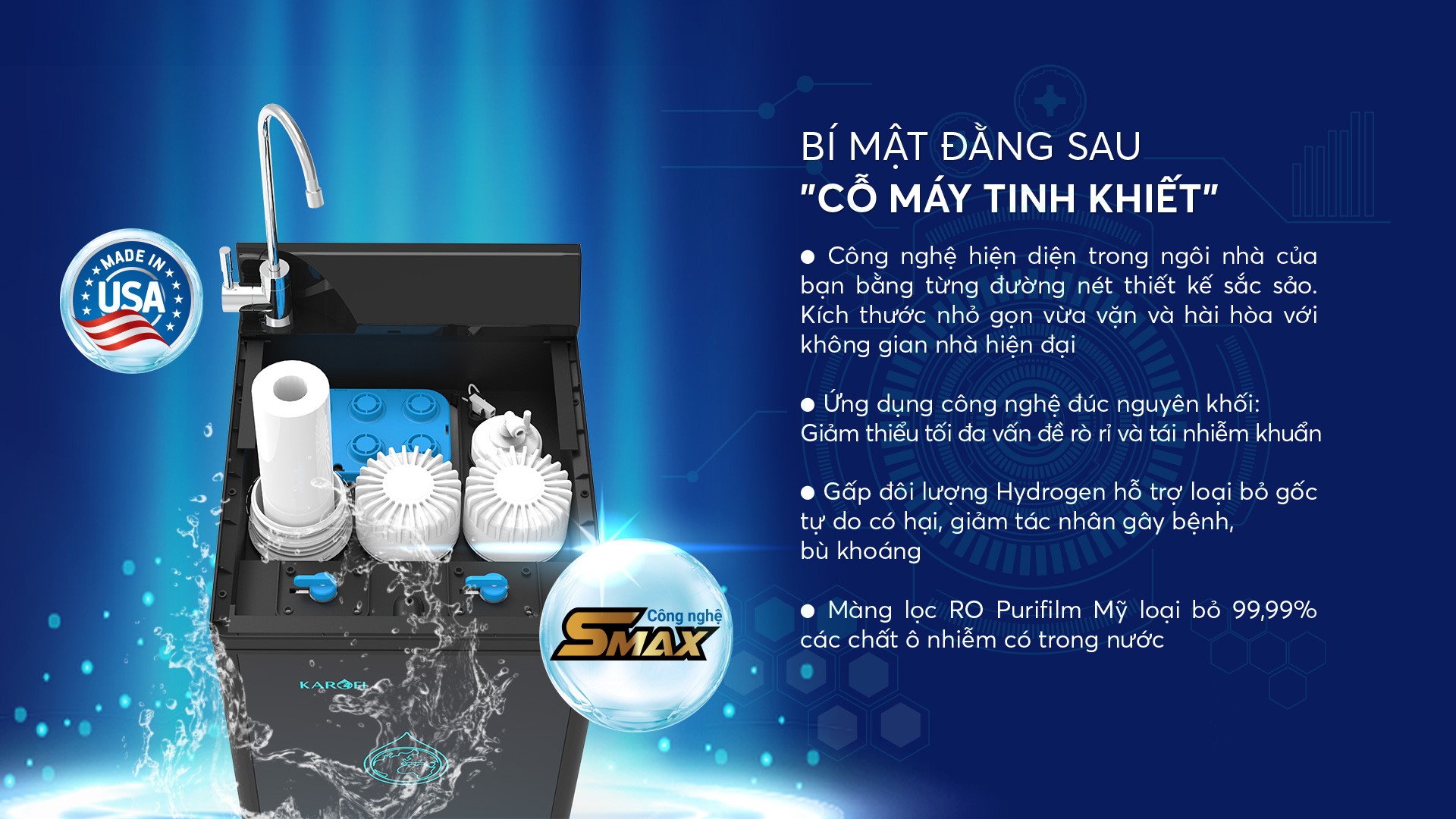 Máy lọc nước Karofi KAQ-P95 - Hàng chính hãng