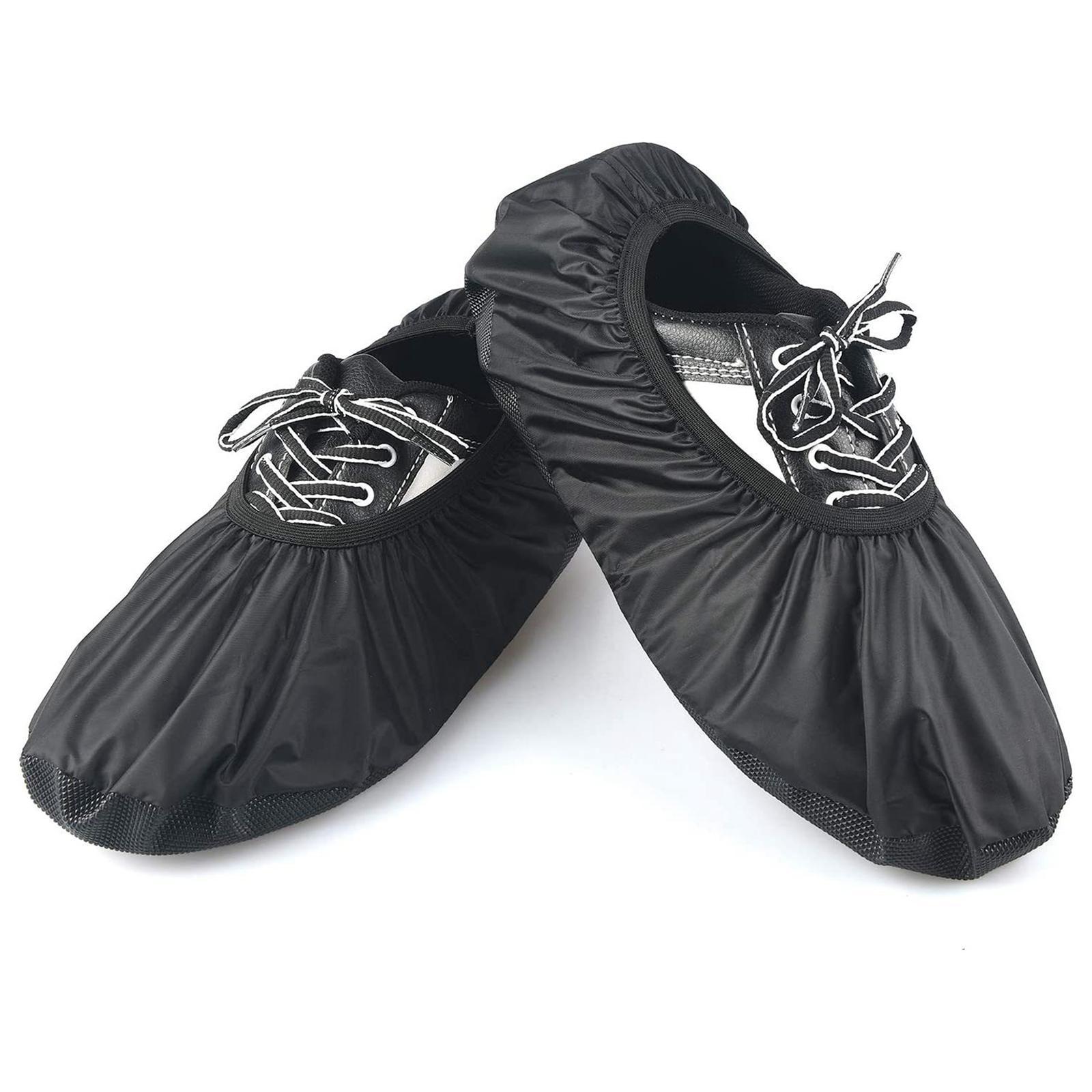 Bowling Shoe Cover 2Pcs Adjustable Portable Overshoes Universal Shoe Protector Durable Thick for Indoor Sports Travel Children Women and Men