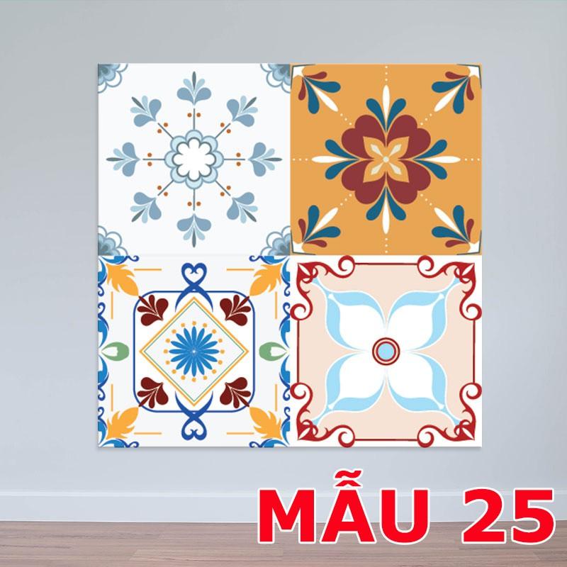 SẴN DECAL GẠCH BÔNG RETRO 36 Ô 20X20