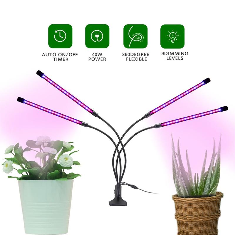 HSV LED Grow Lights Full Spectrum Plant Lighting 9 Dimmable Levels Grow Light with 3 Modes Timing Function for Indoor Plants