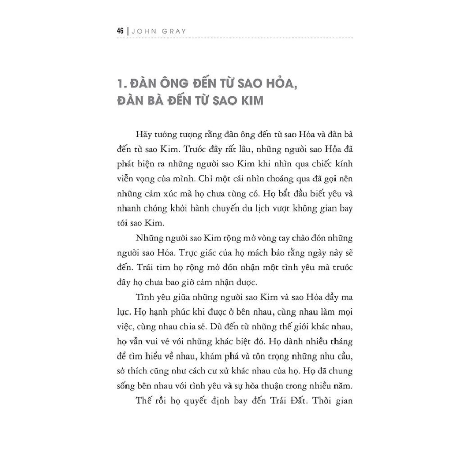 Sách Đàn Ông Sao Hoả Đàn Bà sao Kim