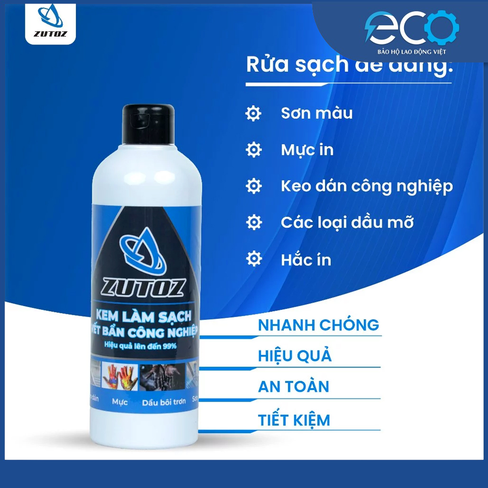 Dung dịch rửa tay sơn, dầu, màu ZUTOZ chuyển tẩy rửa các vết bẩn sơn màu, mực in, keo dán, dầu nhớt, hắc ín