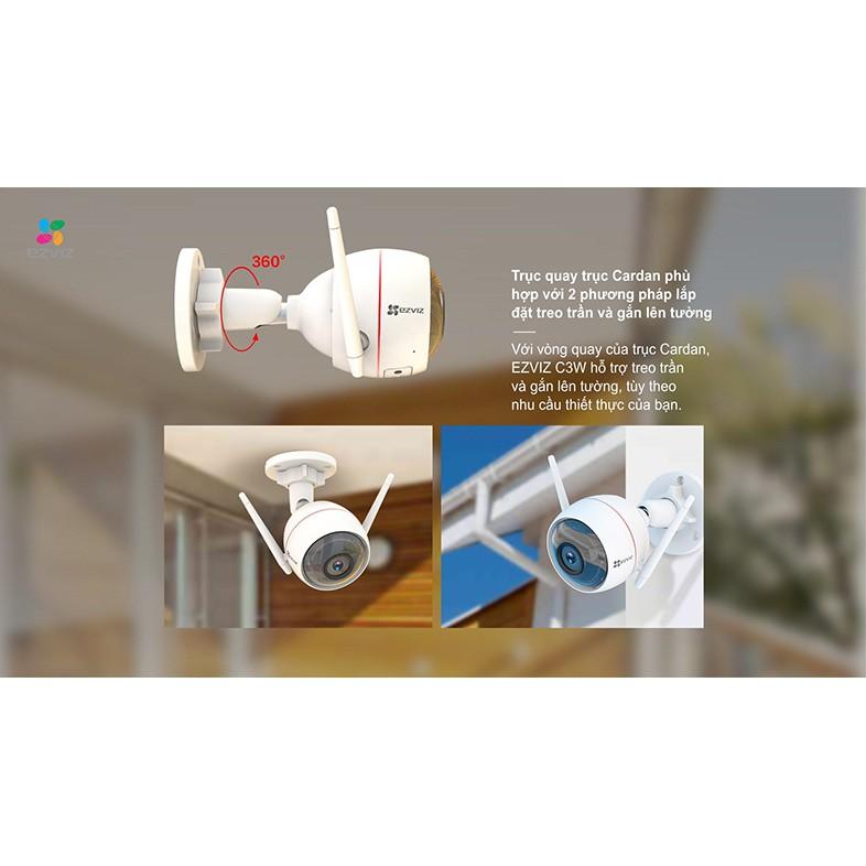 Camera Wifi Ngoài Trời EZVIZ C3W 1080P có đèn còi Báo Động, đàm thoại 2 chiều - Hàng Chính Hãng