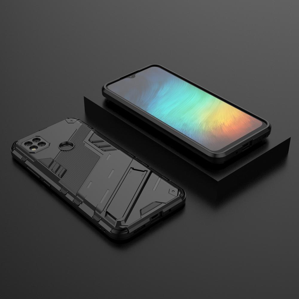 Ốp lưng cho Xiaomi Redmi 9C 10A, Ốp chống sốc Iron Man PUNK cao cấp kèm giá đỡ cho Redmi 10A 9C