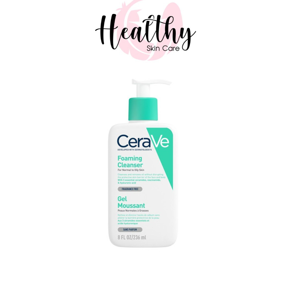 Sữa Rửa Mặt Cho Da Nhờn Mụn CeraVe Foaming Cleanser Gel Moussant 236ml