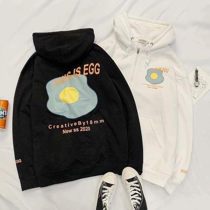 Áo Khoác Hoodie Nỉ Ngoại EGG 2 Màu