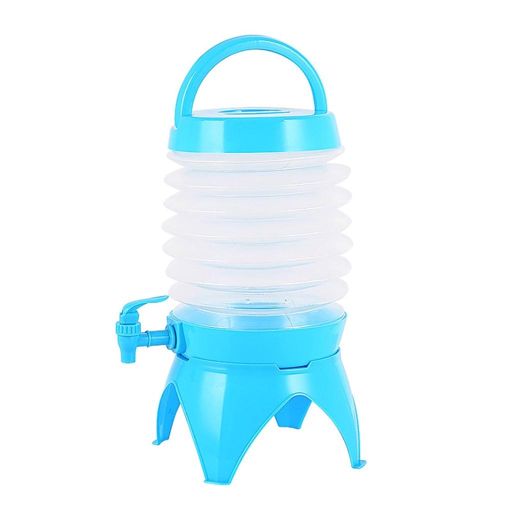 1PC Folding Water Bottle Outdoor Folding Bucket Camping Telescopic Car Storage Bucket With Faucet PE Water Storage Bucket