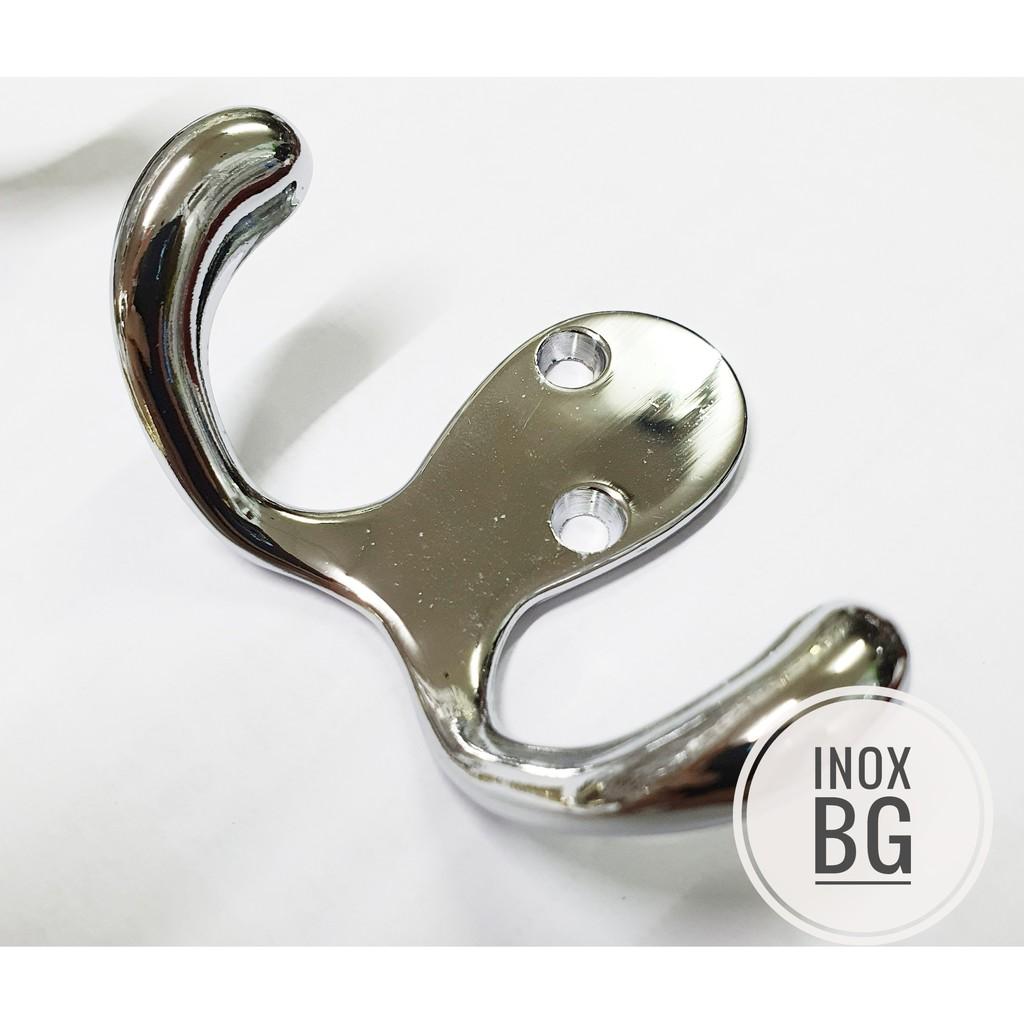 Móc treo quần áo đôi bằng inox 304