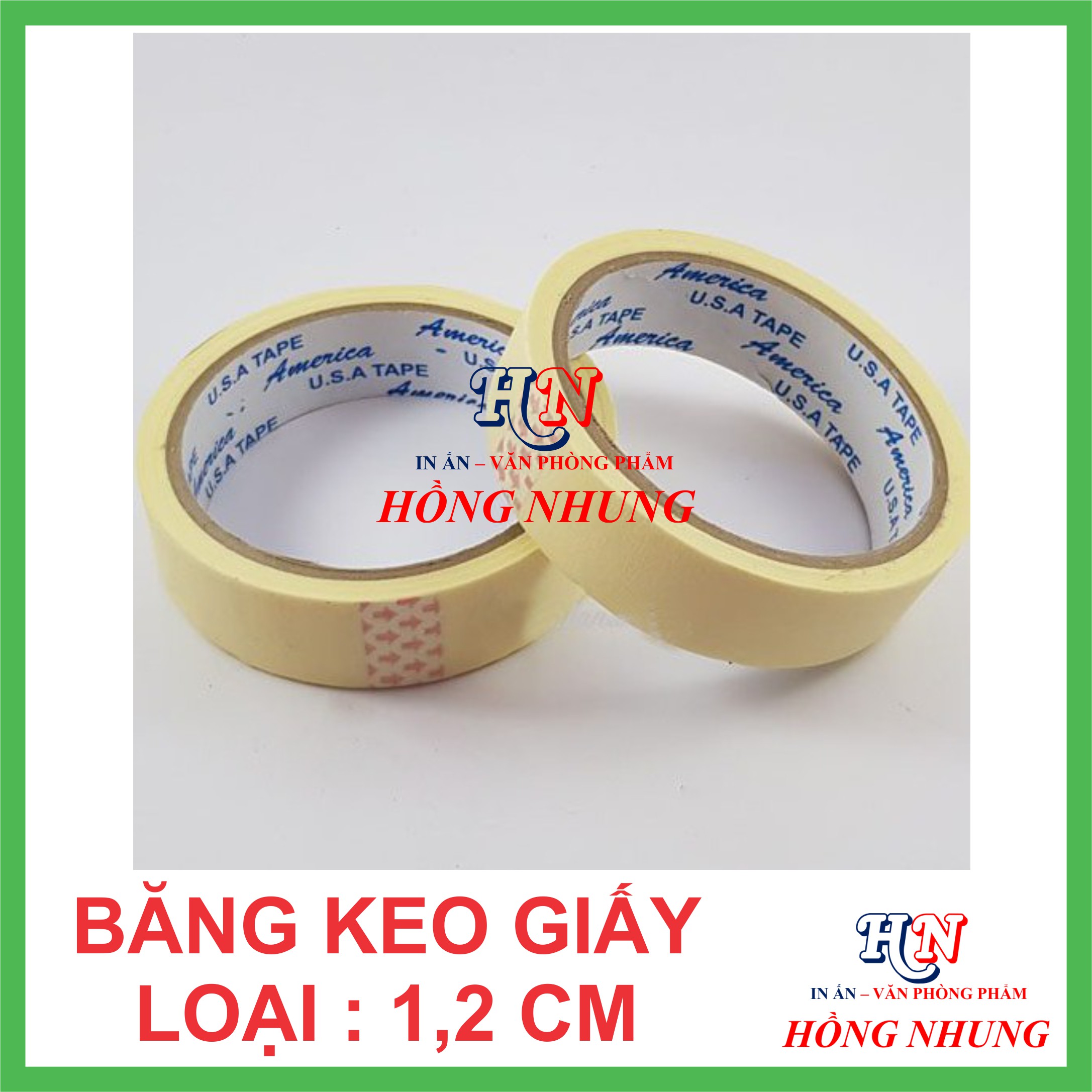 COMBO 12 Cuộn Băng Keo Giấy 2,4F ; Siêu dính, bền, chắc chắn, tiện dụng ; Hồng Nhung VPP