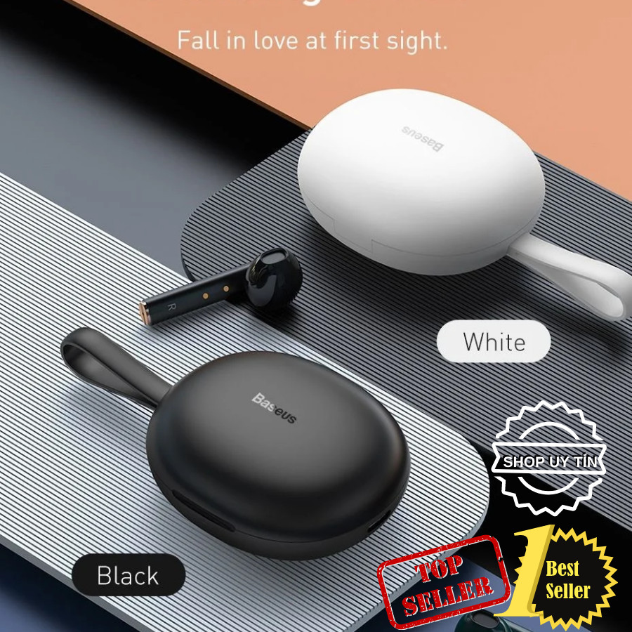 Tai nghe True Wireless Baseus Encok True Wireless Earphones W05 (Bluetooth 5.0, 4h sử dụng liên tục, cảm biến tiệm cận) LV911-WL [Hàng Chính Hãng]