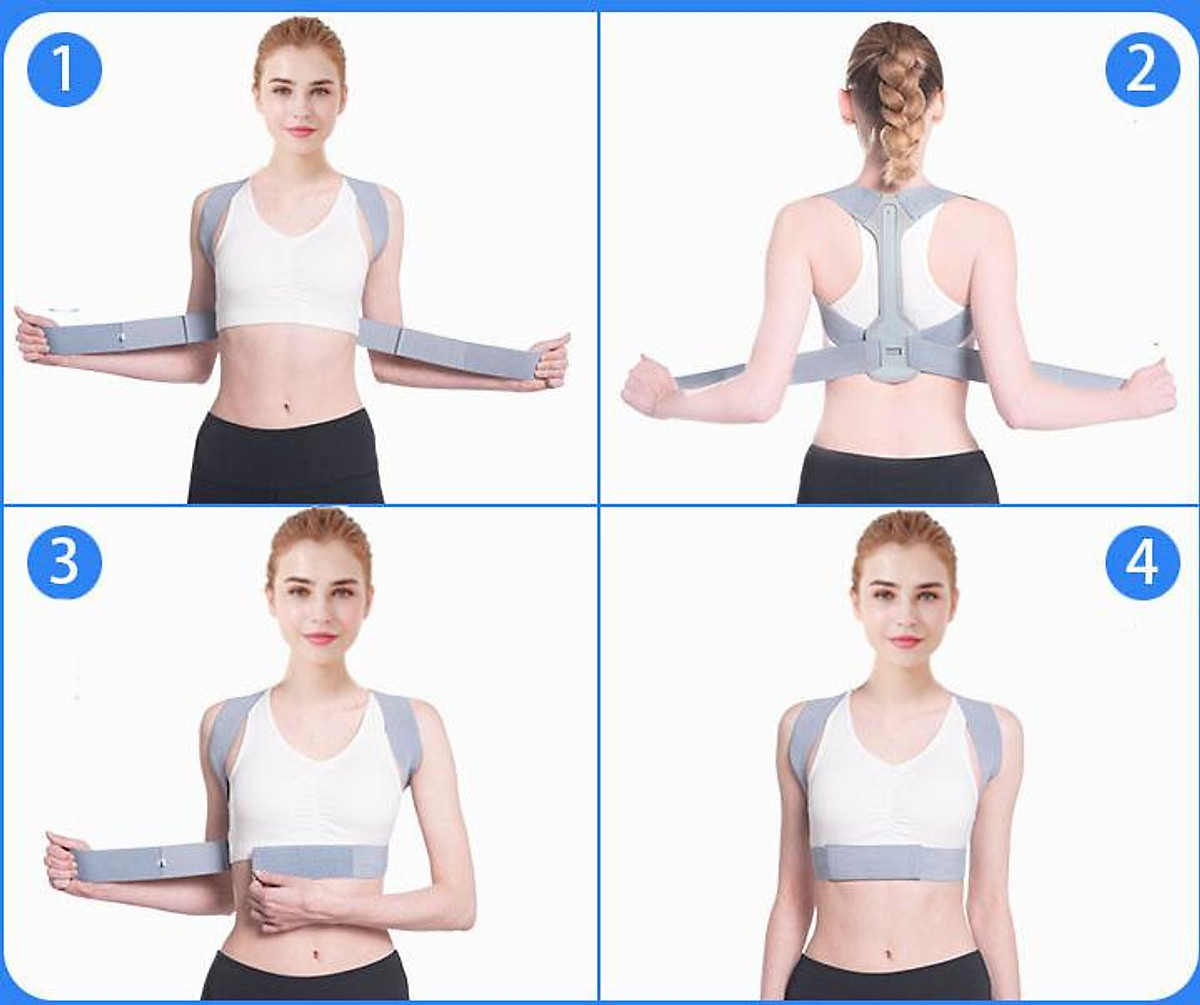 Đai chống gù lưng cho người lớn nam nữ, cải thiện vóc dáng, có nẹp tăng cường - Chính hãng dododios