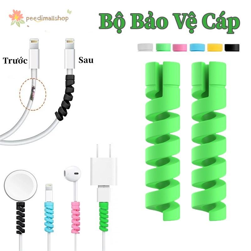 2pcs Dây quấn nút lò xo silicon Phụ Kiện Bảo Vệ Dây Cáp Sạc Cho iPhone Android Nắp bảo vệ Dây Cáp Sạc Chống Gãy Dây Sạc