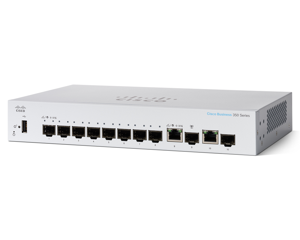 Thiết bị chia mạng Cisco CBS350-8T-E-2G-EU 8x10/100/1000 ports, 2xGigabit SFP-Hàng nhập khẩu