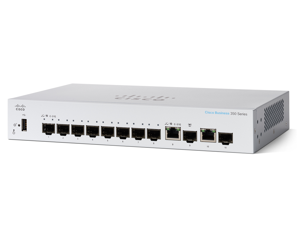 Thiết bị chia mạng Cisco CBS250-8T-E-2G-EU 8 10/100/1000 ports+2 Gigabit copper/SFP combo ports-Hàng nhập khẩu