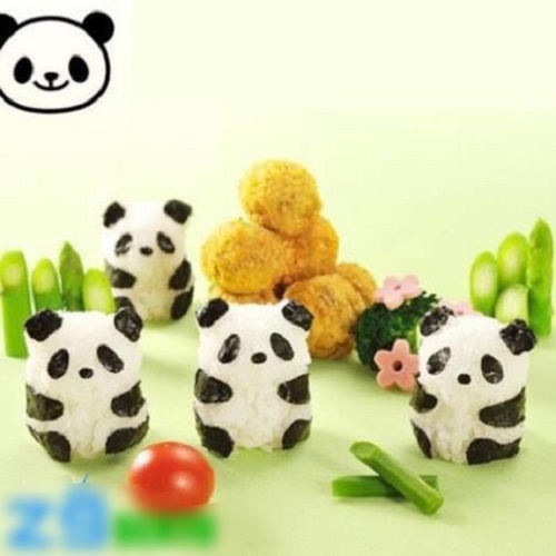 BỘ KHUÔN ÉP CƠM PANDA BABY GẤU TRÚC